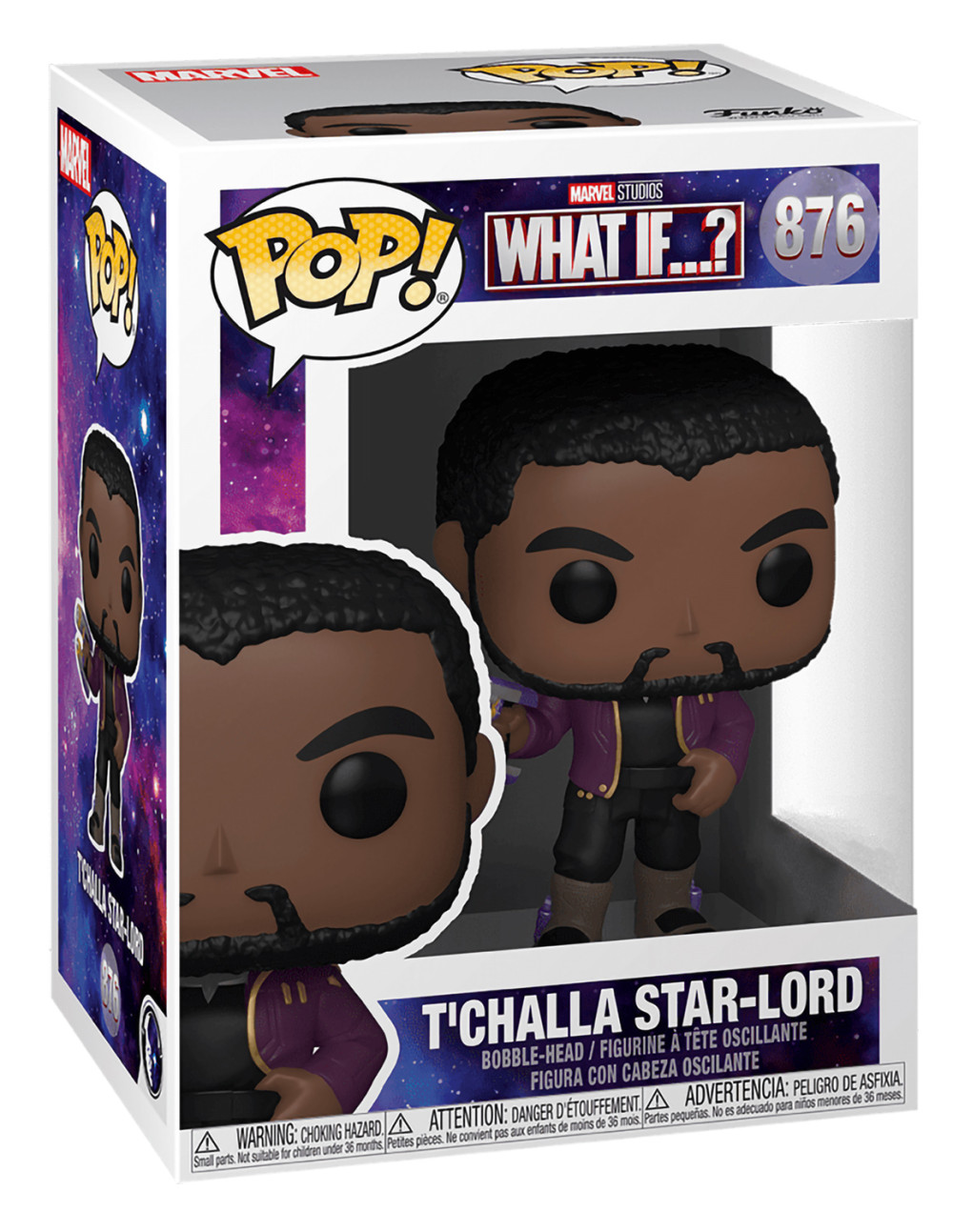  Funko POP: Marvel What If...?  T`Challa Star-Lord Unmasked Exclusive Bobble-Head (9,5 )