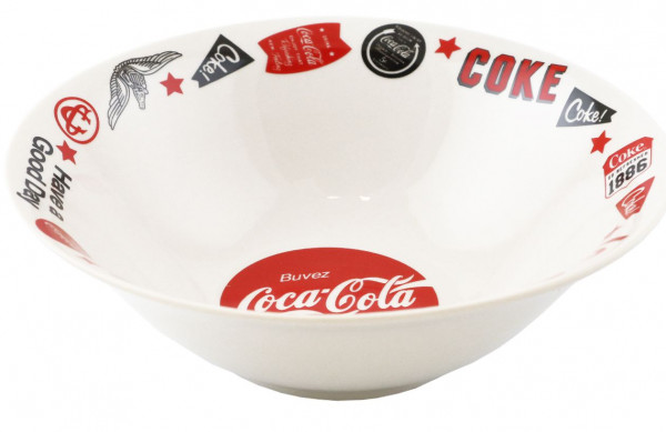 Набор посуды Кока-кола: Паттерн (чёрно-белый фарфор)