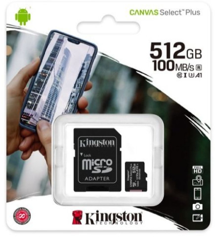 Карта памяти Kingston Canvas Select Plus microSDHC 512GB (SDCS2/512GB)