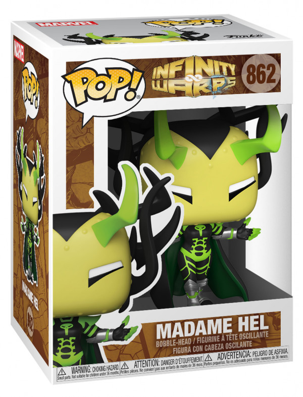 Фигурка Funko POP Marvel: Avengers Infinity WarPs – Madame Hel Bobble-Head (9,5 см)