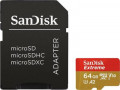 Карта памяти SanDisk Extreme MicroSDXC 64ГБ A2 C10 V30 (SDSQXA2-064G-GN6MA)