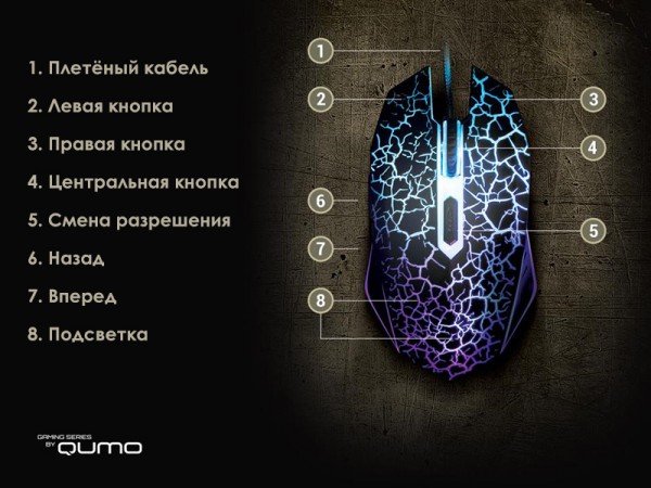 Мышь Qumo Dragon War Terra проводная оптическая для PC