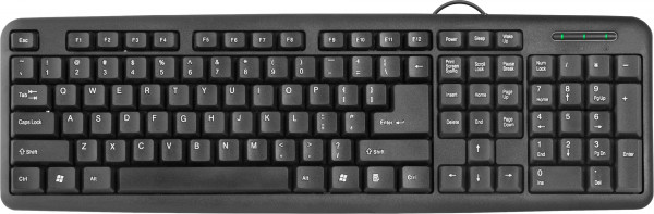 Клавиатура Defender #1HB-420 RU, полноразмерная для PC (черный) (45420)