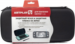 Чехол и защитная плёнка Artplays для Nintendo Switch Lite (черный) (NSL-B03)