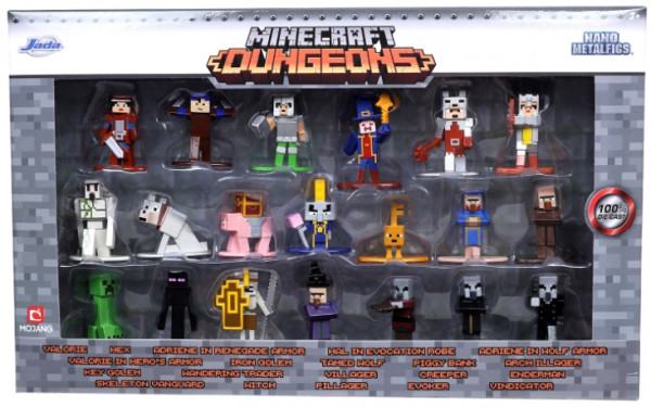 Набор фигурок Minecraft Dungeons: Nano Metalfigs – Wave 4 1.65" (20 шт.)