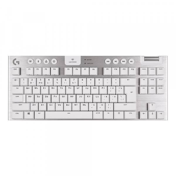 Игровая клавиатура Logitech G915 TKL LightSpeed White для PC