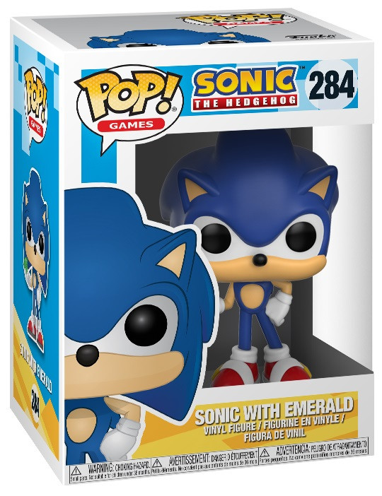  Funko POP Games: Sonic The Hedgehog  Sonic With Emerald (9,5 )