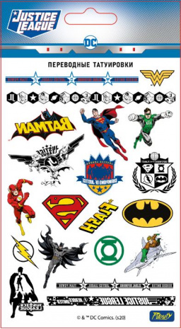 Набор татуировок переводных ДС: Лига Справедливости / DC: Justice League 1