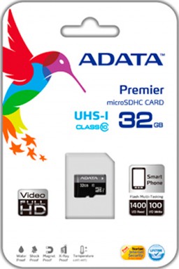   microSDHC 32  ADATA UHS-1 CL10