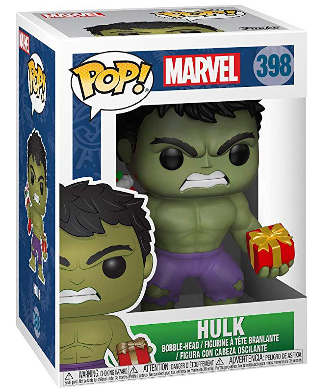 Фигурка Funko POP Marvel: Holiday – Hulk With Stocking And Plush Bobble-Head (9,5 см)