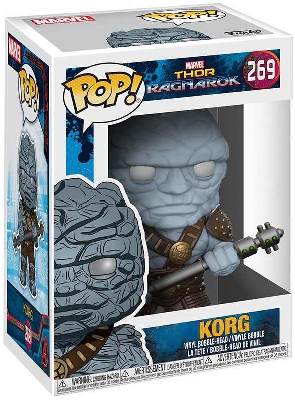 Фигурка Funko POP Marvel: Thor Ragnarok – Korg Bobble-Head (9,5 см)
