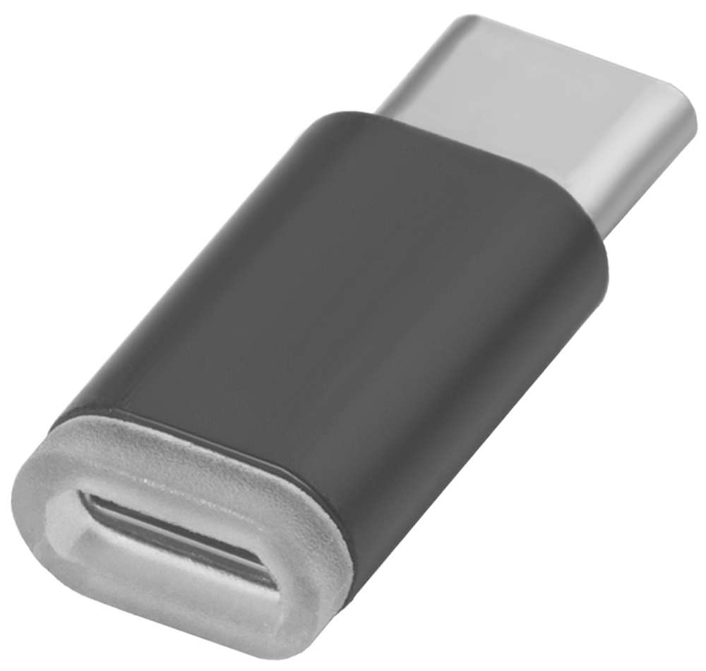 Переходник Greenconnect USB Type C на micro USB 2.0, M/F (черный) (GCR-UC3U2MF-BK)