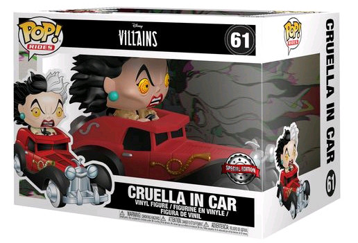  Funko POP Rides: Disney  Villains Cruella In Car