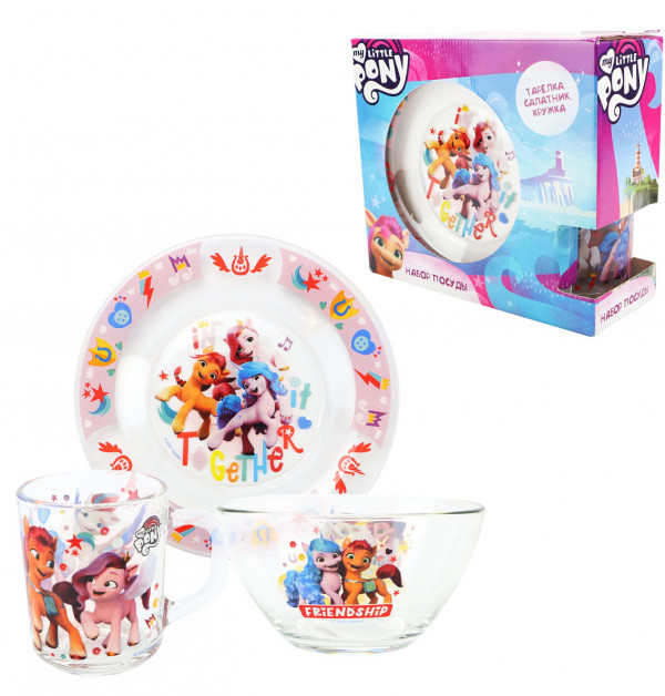 Набор посуды My Little Pony 2: Вместе лучше (стекло)
