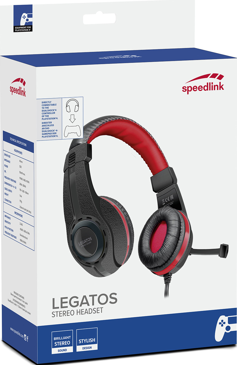 ������� ��������� Speedlink Legatos Stereo Headset ��� PS4 (SL-450302-BK)