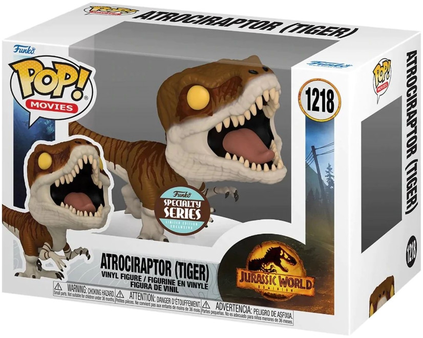  Funko POP Movies: Jurassic World Dominion  Atrociraptor (Tiger) Specialty Series Exclusive (9, 5 )