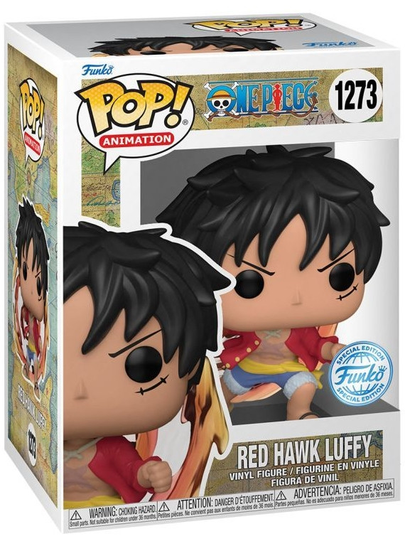 Фигурка Funko POP Animation: One Piece – Red Hawk Luffy Exclusive (9,5 см)