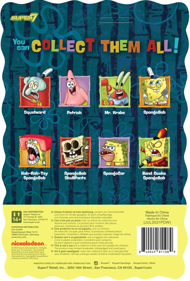  ReAction Figure Spongebob Squarepants: Kah-Rah-Tay Spongebob  Wave 2 (9 )