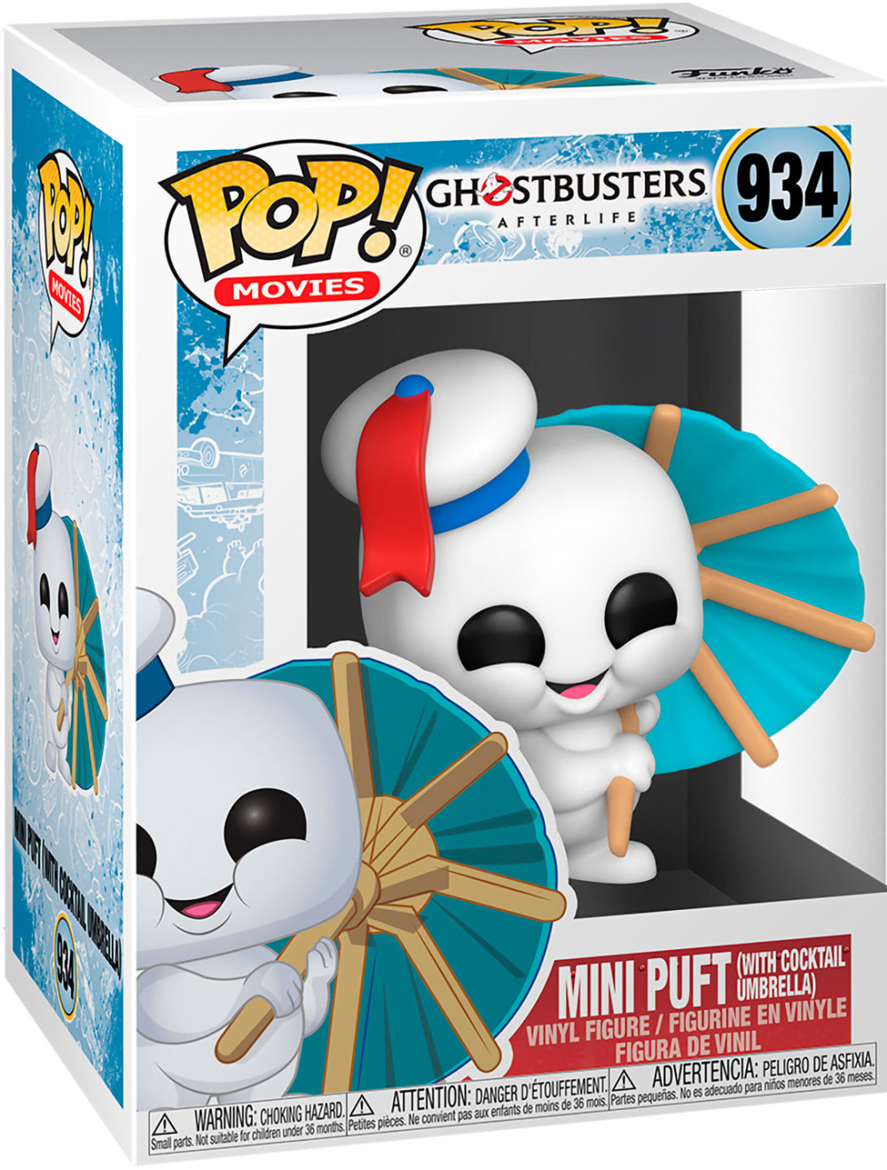  Funko POP Movies: Ghostbusters Afterlife  Mini Puft With Coctail Umbrella (9,5 )
