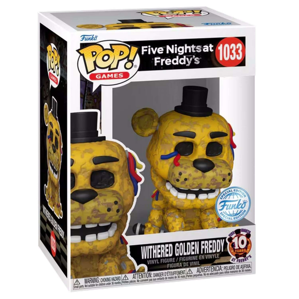 ������� Funko POP Games: Five Nights at Freddy's 10th Anniversary � Withered Golden Freddy Exclusive (1033) (83091) (9,5 ��)
