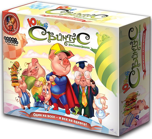 Настольная игра Свинтус Юный (новая версия), арт.1518 + Конструктор Huggy Wuggy 33 детали Набор
