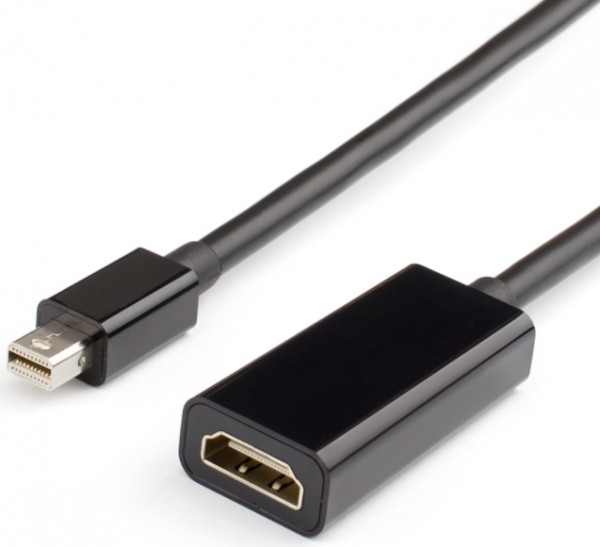 Переходник ATcom Mini DisplayPor M – HDMI F 0.1 м (черный) (AT1042)
