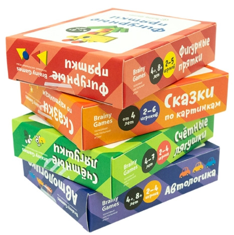 Набор настольных обучающих игр Brainy Games – 4 в 1