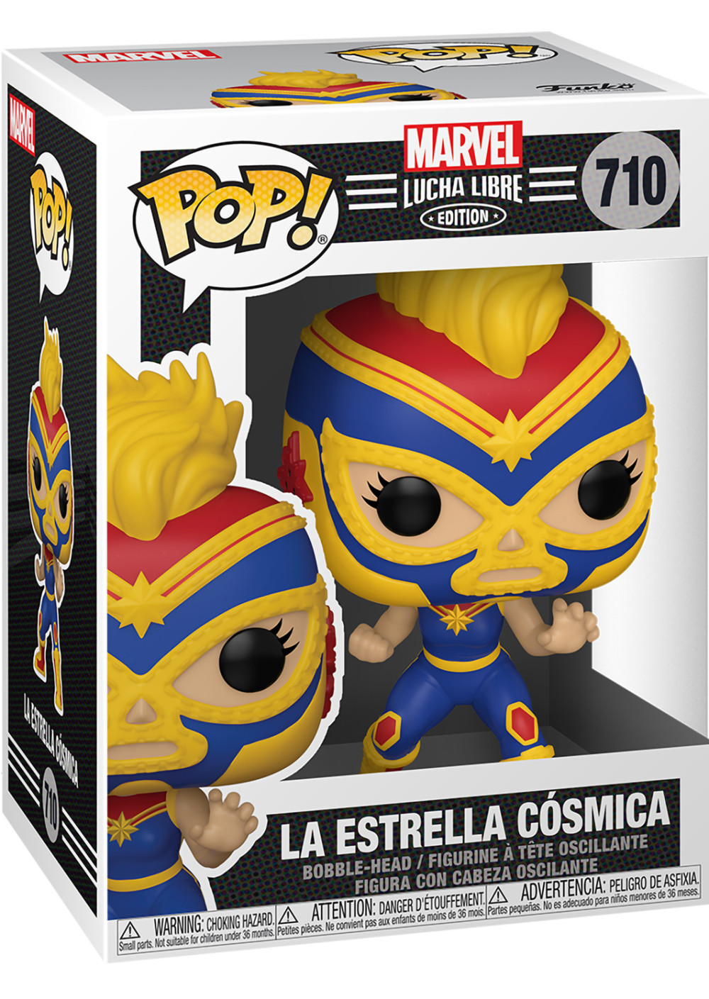  Funko POP Marvel: La Estrella Cosmica Captain Marvel Bobble-Head (9,5 )