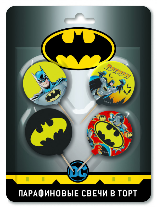 Набор свечей для торта Batman (4 шт)
