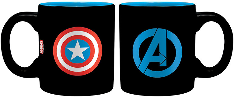 Набор Marvel Captain America (кружка мини + стакан + подставка для кружки)