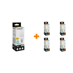 ����� ������������ �������� Polaroid 220V C37 6W 3000K E14 490lm, 5��