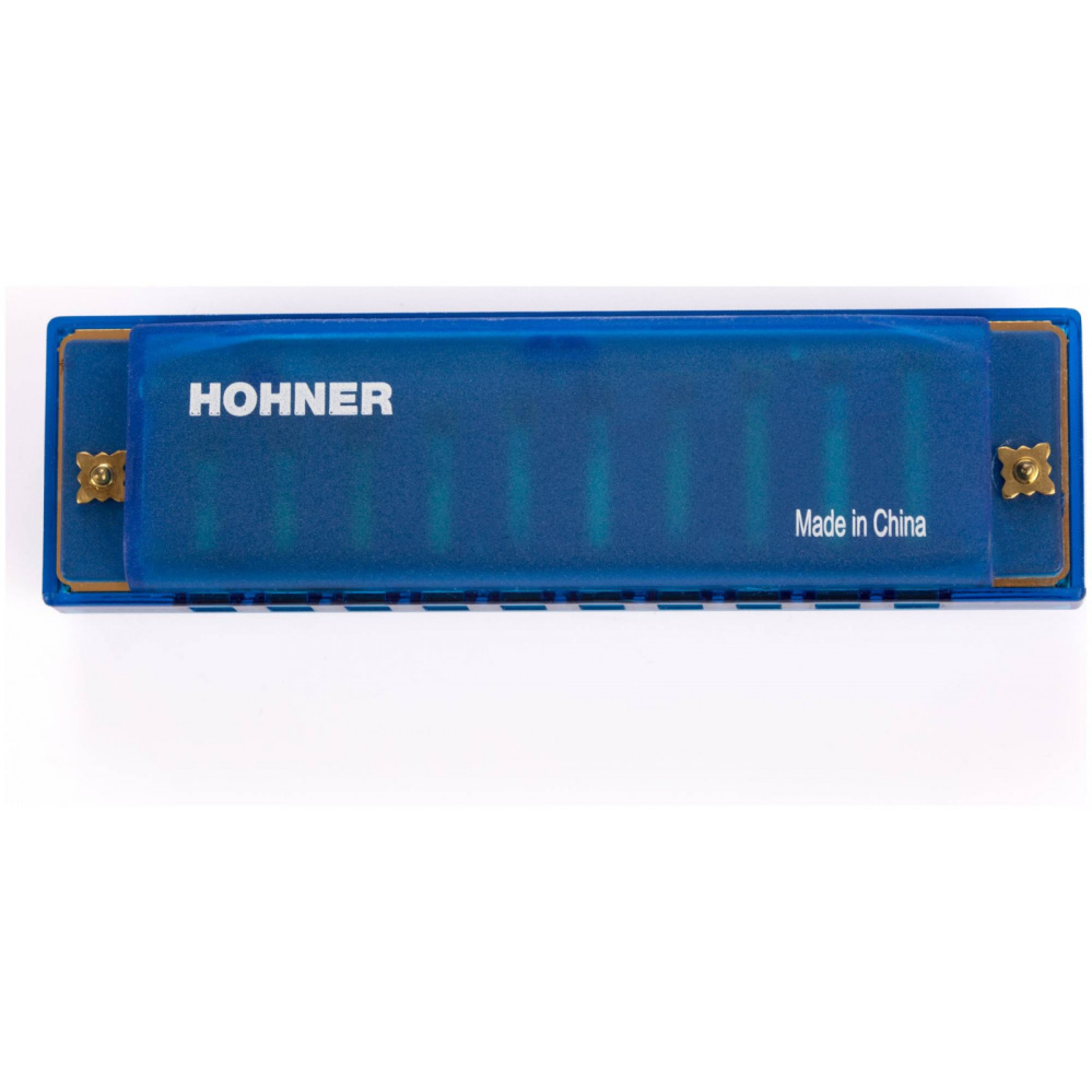 Губная гармоника Hohner M1110B диатоническая (прозрачная синяя)