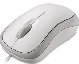  Microsoft Wired Basic Optical Mouse White   PC