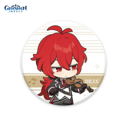  Genshin Impact: Concert Melodies  Of An Endless Journey Chibi Diluc Badge