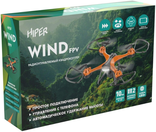 Радиоуправляемый квадрокоптер Hiper Wind FPV (HQC-0038)
