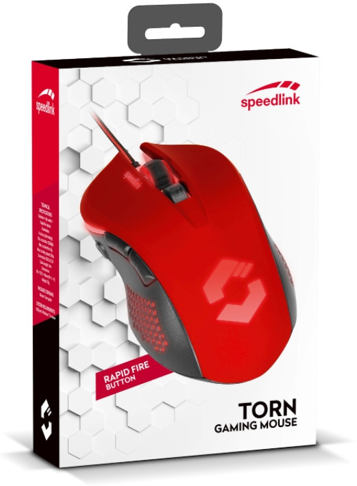 Мышь Speedlink Torn Gaming Mouse black-red проводная для PC (SL-680008-BKRD)