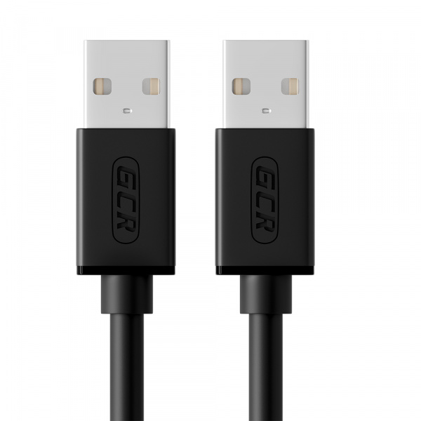 Кабель Greenconnect USB 2.0, AM/AM, 3 м (черный) (GCR-UM2M-BB2S-3.0m)