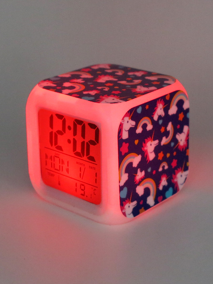 Часы-будильник Единорог №11 (с подсветкой)