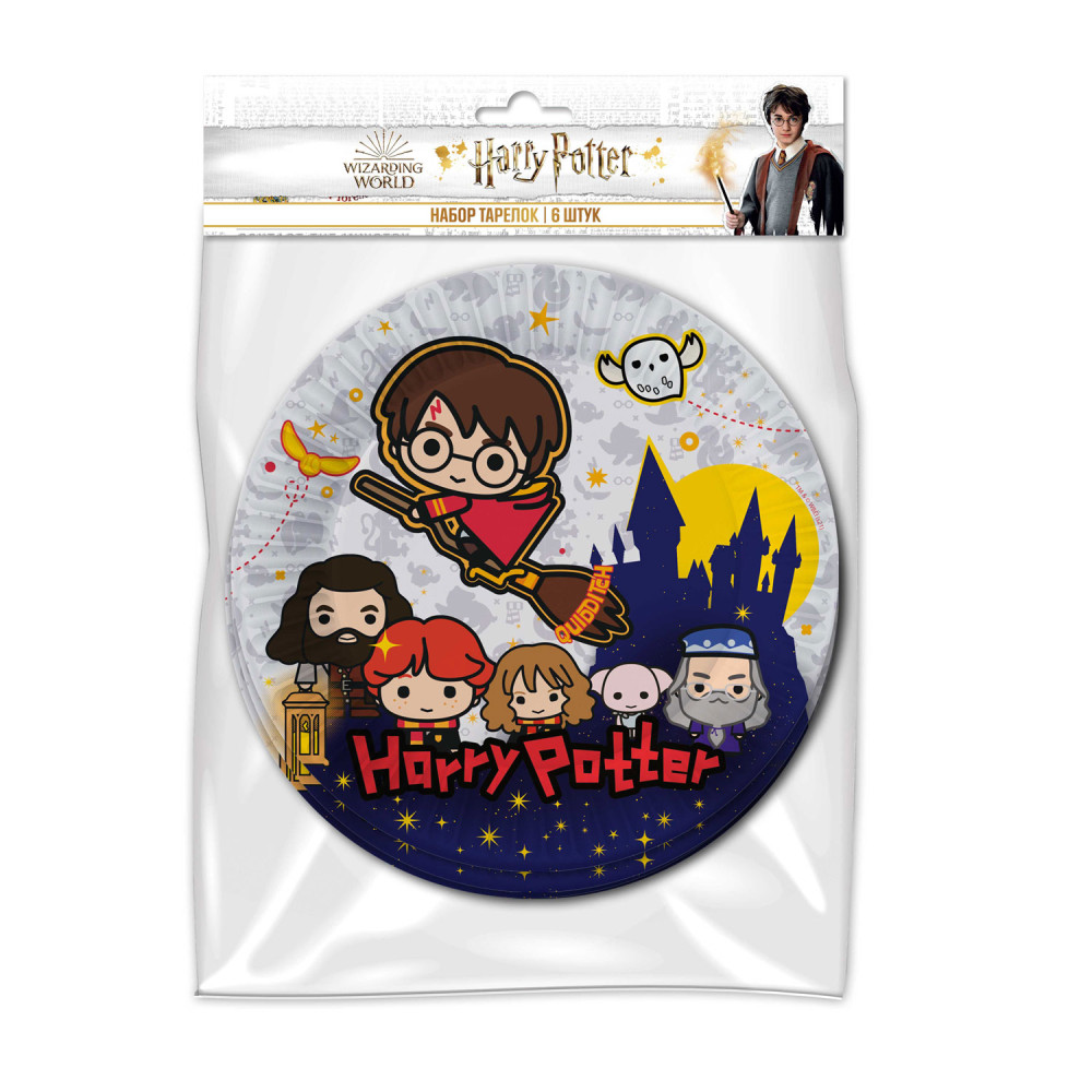 Набор бумажных тарелок Harry Potter: Chibi (180 мм, 6 шт)