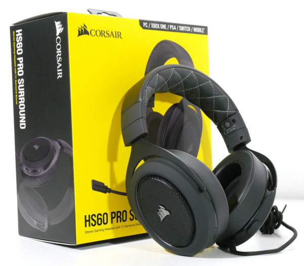 Гарнитура Corsair Gaming HS60 PRO SURROUND игровая для PC (Carbon)
