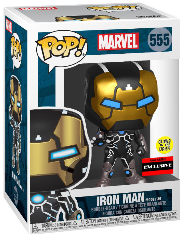 Фигурка Funko POP: Marvel 80 Years – Iron Man Model 39 Glows In The Dark Bobble-Head (9,5 см)