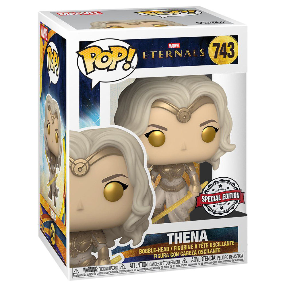  Funko POP Marvel: Eternals  Thena Fighting Pose With Alt Weapon Exclusive Bobble-Head (9,5 )