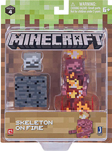 Фигурка Minecraft Series 4: Skeleton On Fire (8 см)