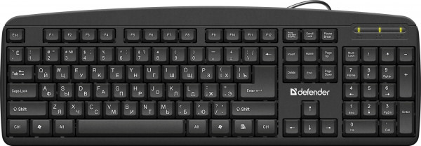Клавиатура Defender Office HB-910 RU, полноразмерная для PC (черный) (45910)