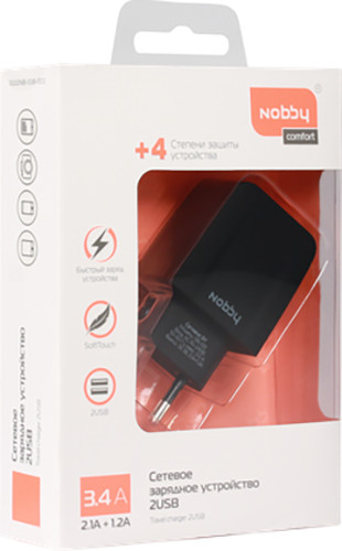 Зарядное устройство сетевое Nobby Comfort 016-001 (черный)
