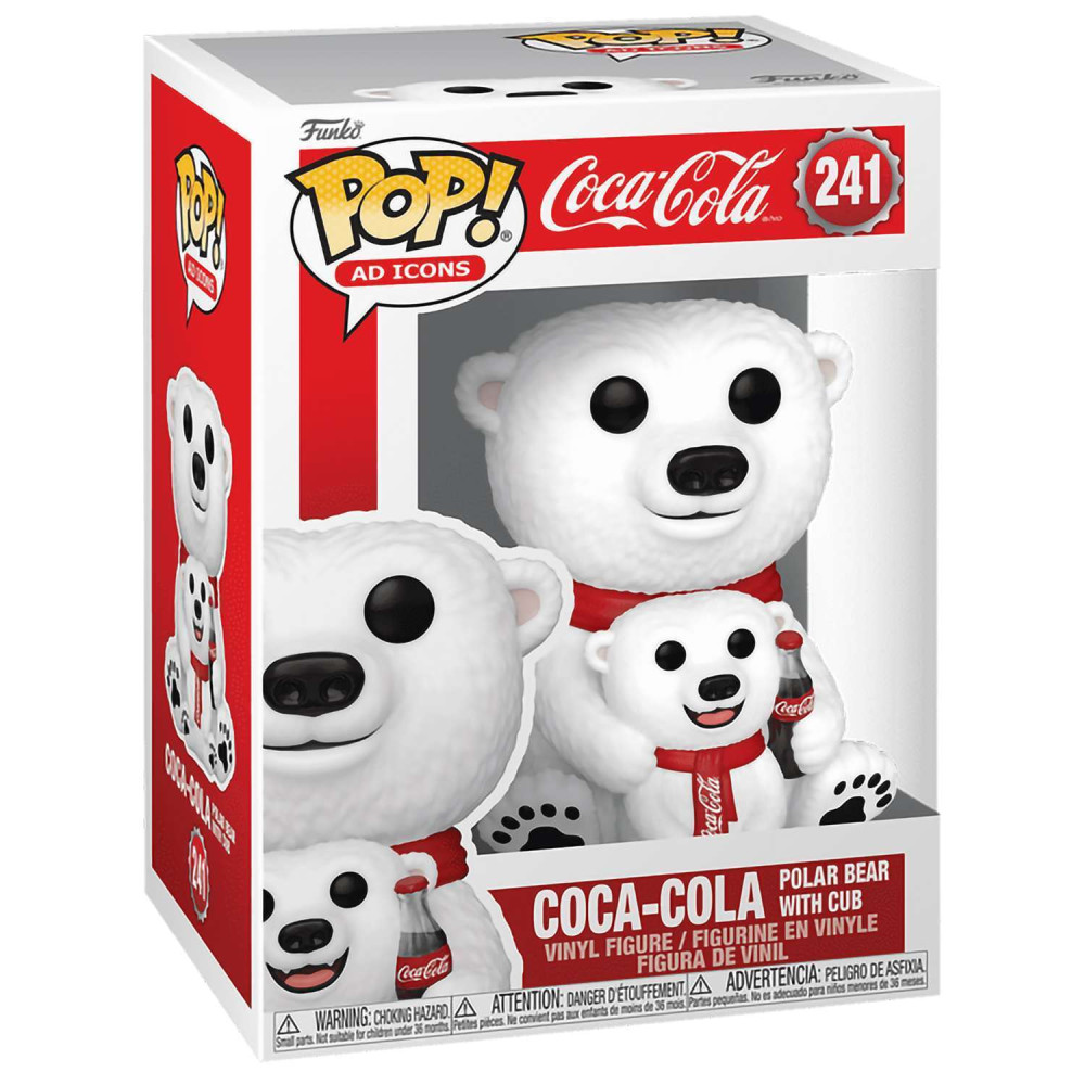 Фигурка Funko POP Ad Icons: Coca-Cola – Polar Bear with Cub (241) (81063) (9,5 см)