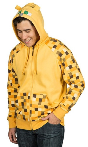 Детская толстовка Minecraft. Ocelot Premium Zip-up (желтая) (L) (40–42)