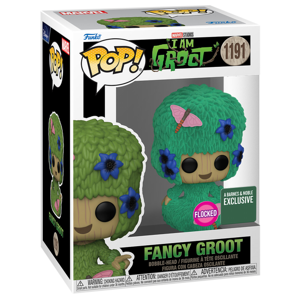  Funko POP Marvel: I Am Groot  Groot (Marie Hair) Flocked Exclusive Bobble-Head (9,5 )