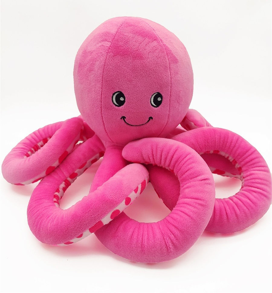 Мягкая игрушка Осьминог розовый (25 см)