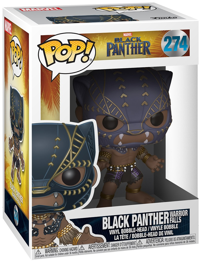 Фигурка Funko POP: Marvel Black Panther – Black Panther Warrior Falls Bobble-Head (9,5 см)